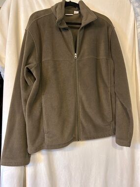 Bass Pro Shops Olive Green Lightweight Fleece Jacket